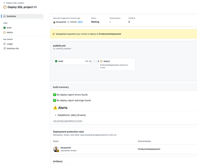 Deploy report